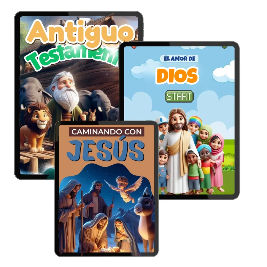 Kit en tabletas: Antiguo Testamento, El Amor de Dios y Caminando con Jesús